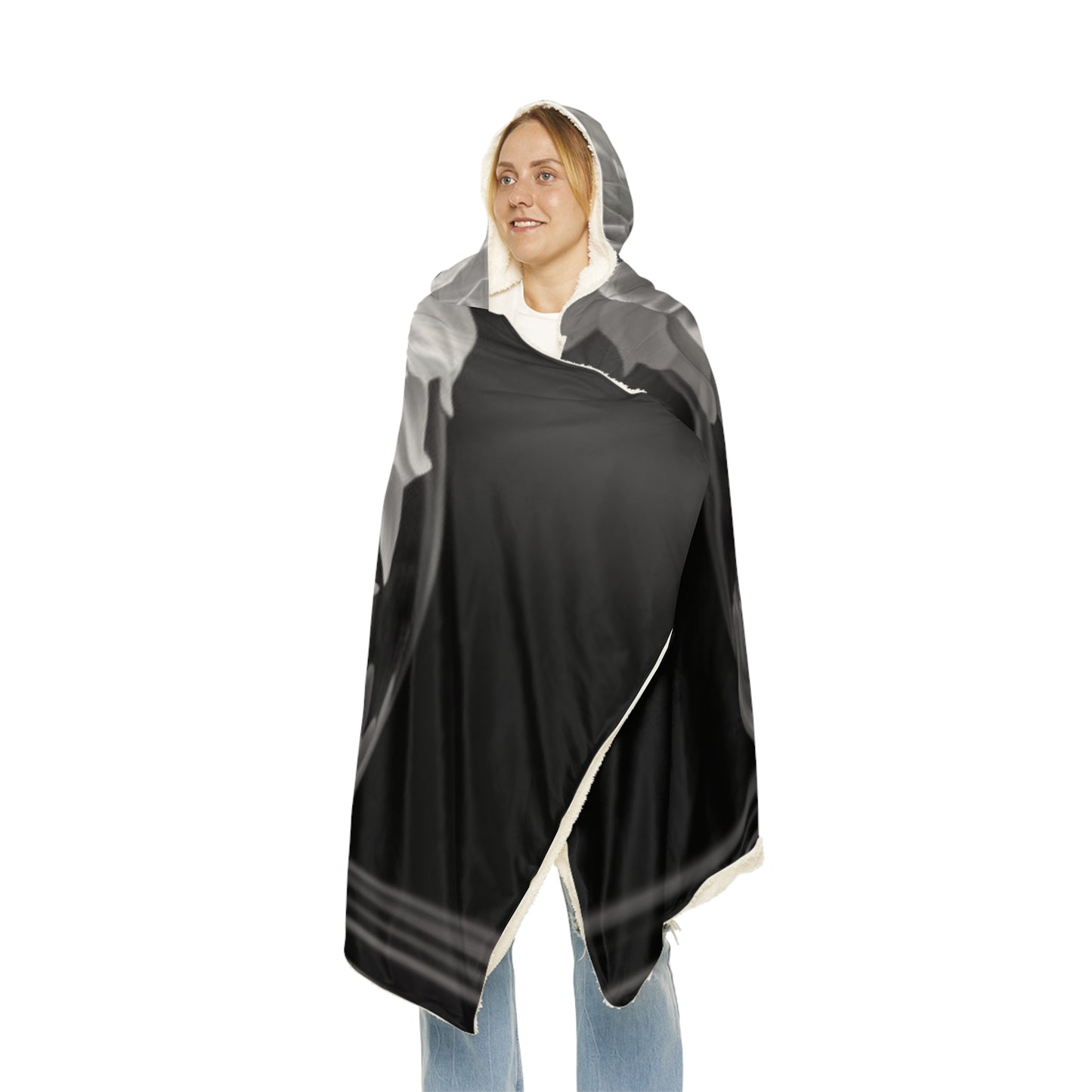 Snuggle Hooded Blanket White Dahlia 1