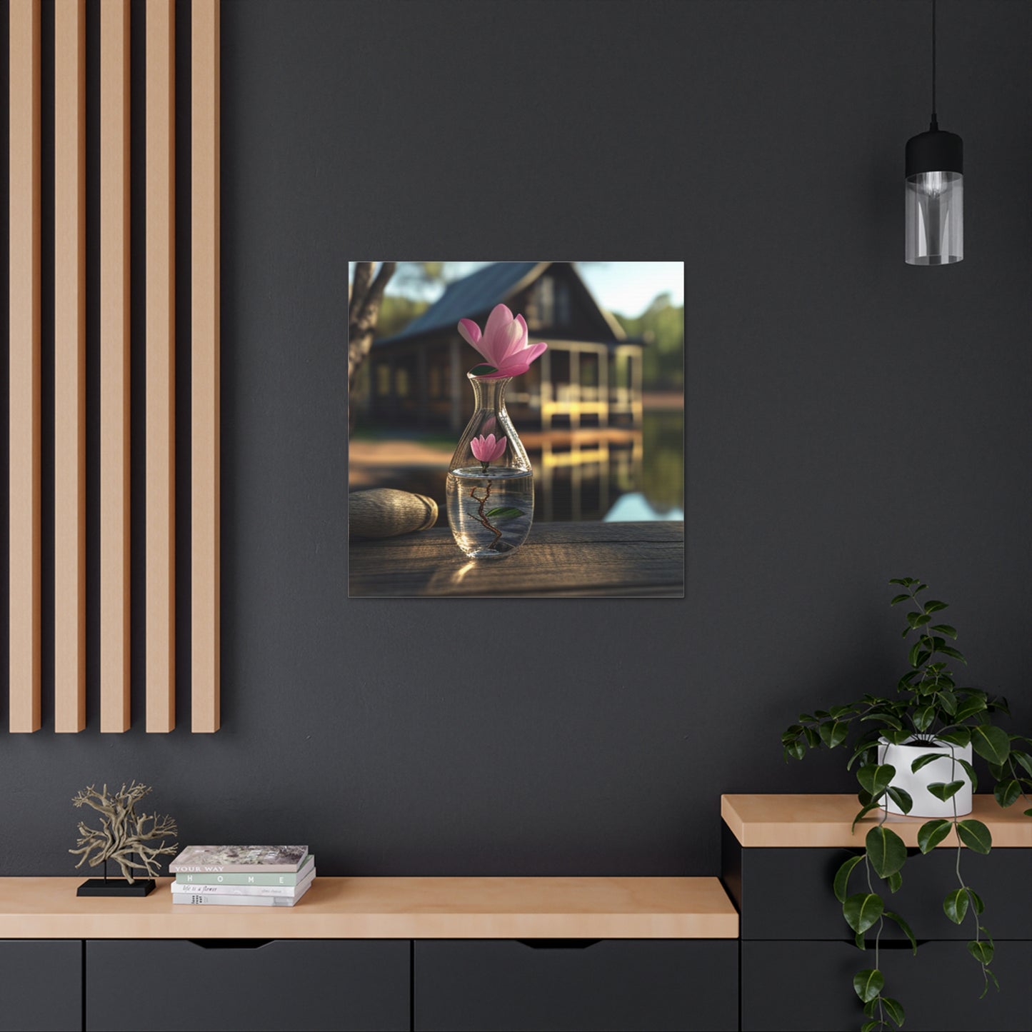 Canvas Gallery Wraps Magnolia in a Glass vase 4