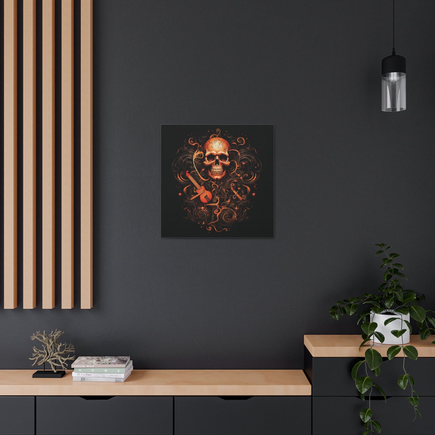 Canvas Gallery Wraps Skull Treble Clef 4