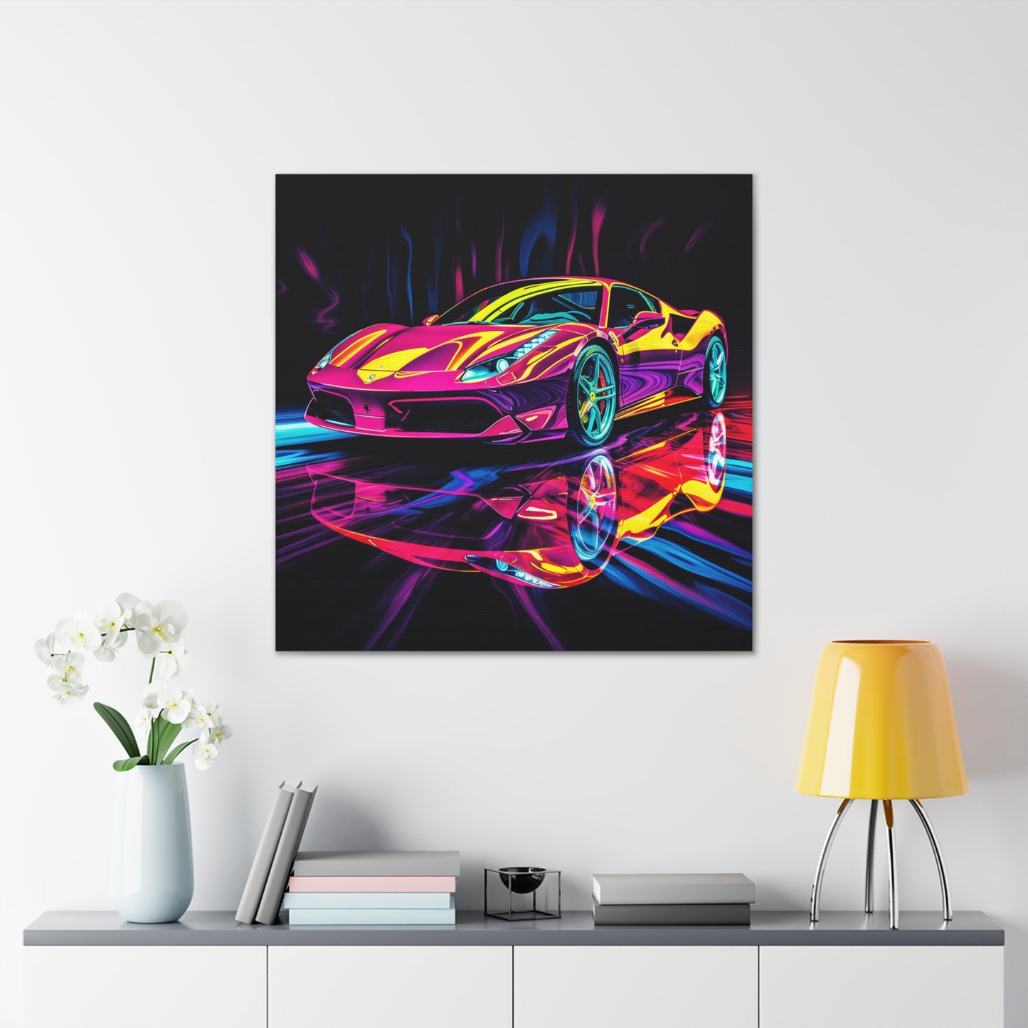 Canvas Gallery Wraps Pink Ferrari Macro 2