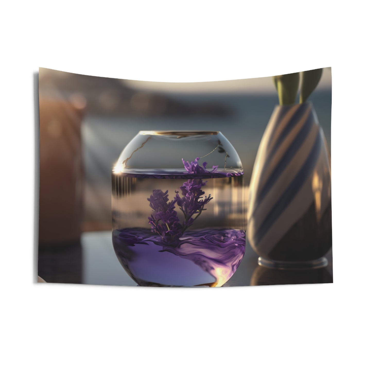 Indoor Wall Tapestries Lavender in a vase 1