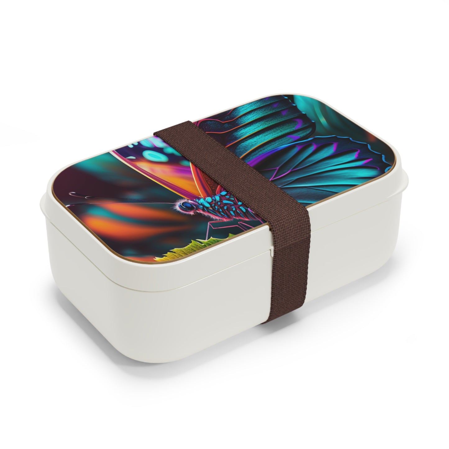 Bento Lunch Box Neon Butterfly Macro 1