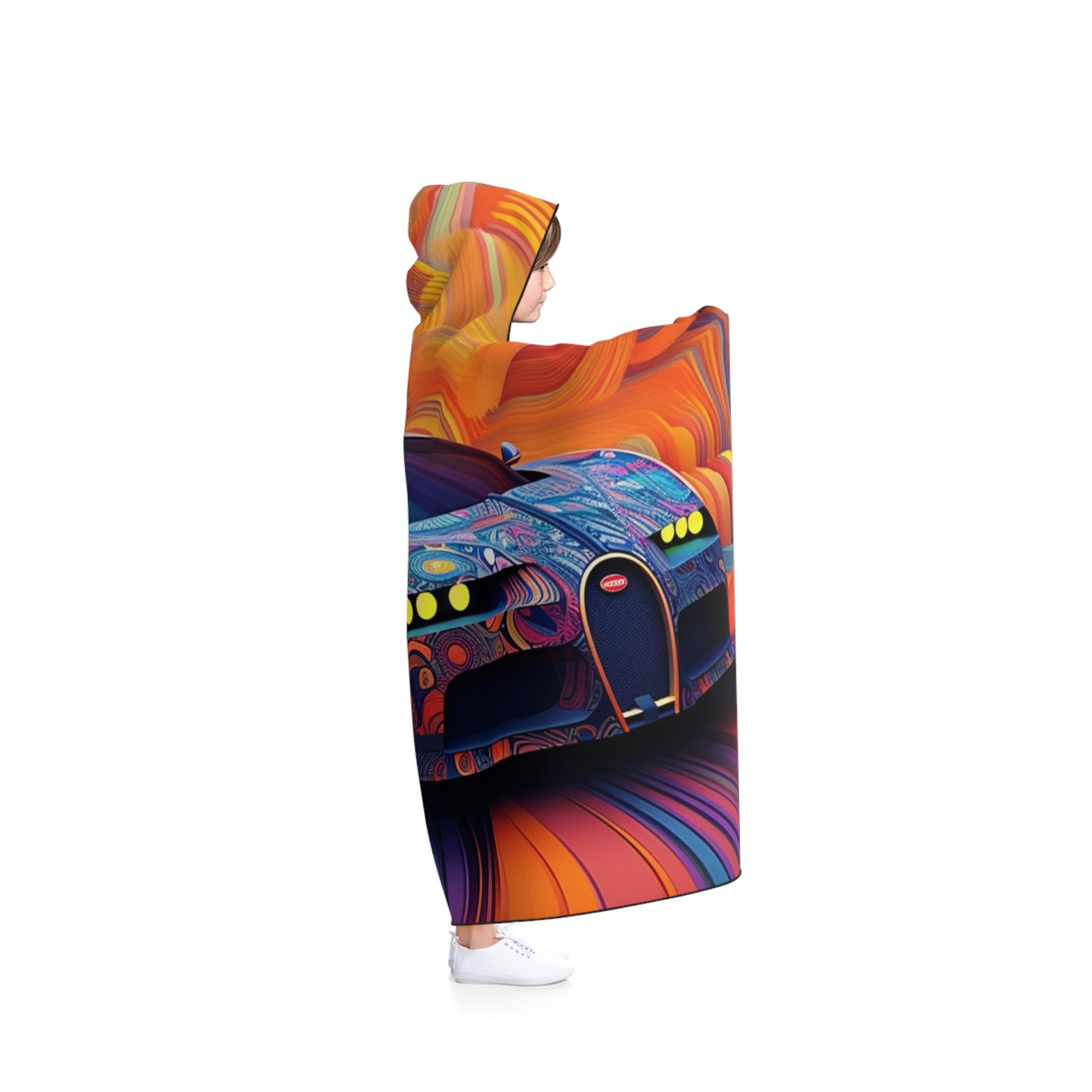 Hooded Blanket Bugatti Abstract Concept 4