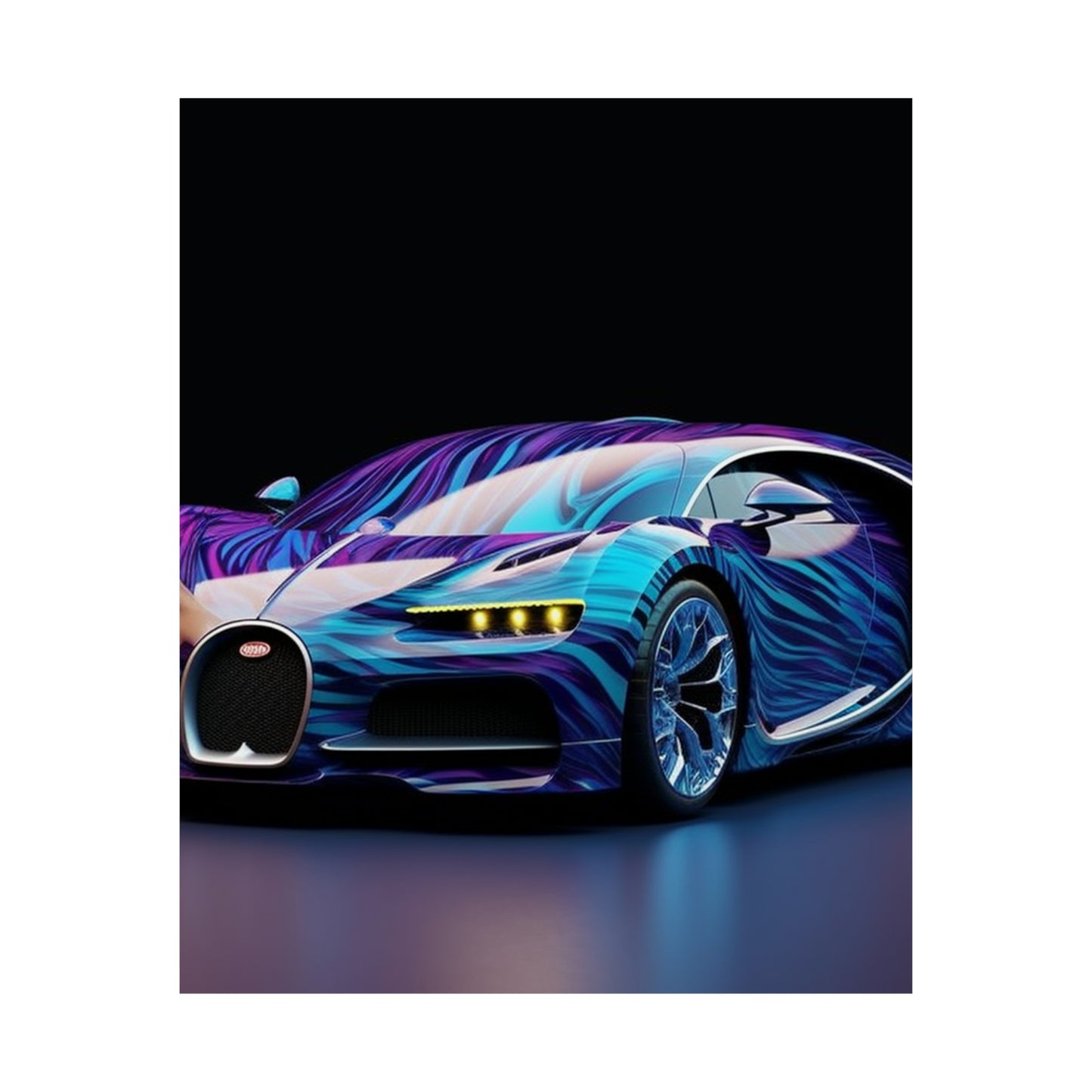 Premium Matte Vertical Posters Bugatti Abstract Flair 3