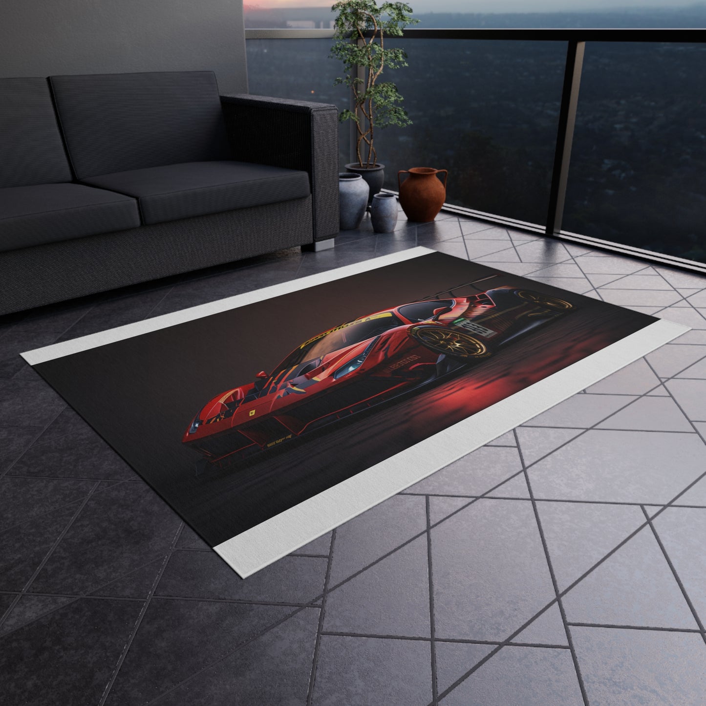 Outdoor Rug  Ferrari Red 1