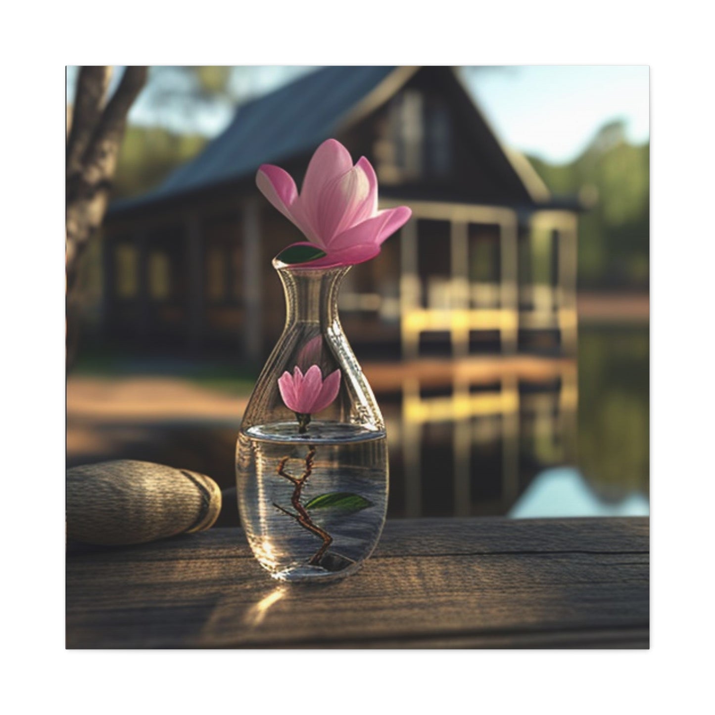 Canvas Gallery Wraps Magnolia in a Glass vase 4