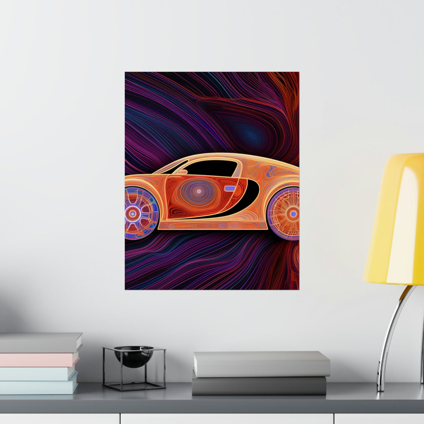 Premium Matte Vertical Posters Bugatti Abstract Concept 2