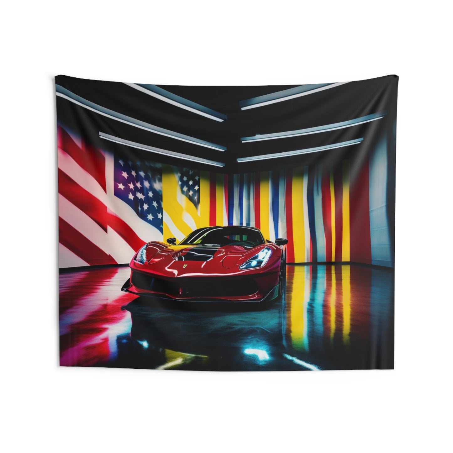 Indoor Wall Tapestries Macro Flag Ferrari 2