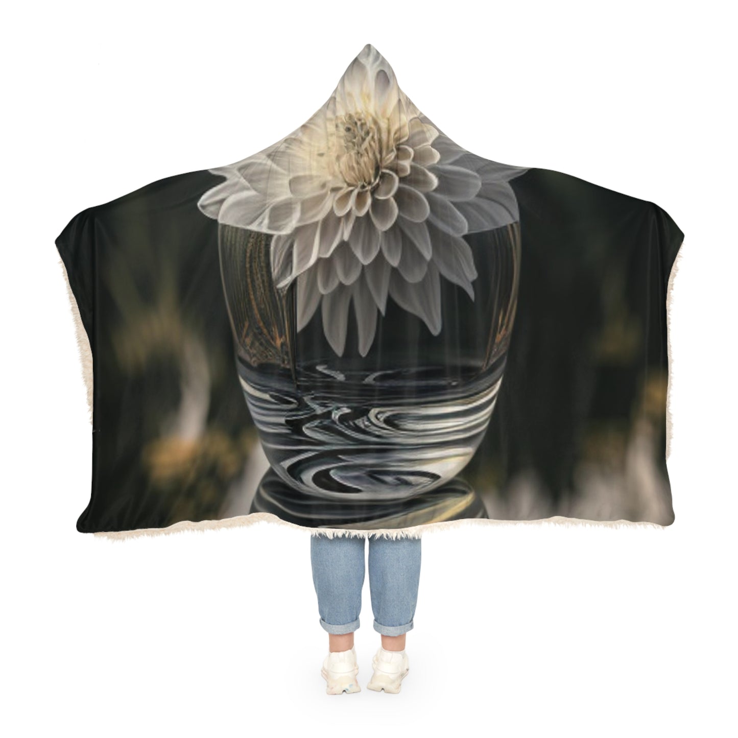 Snuggle Hooded Blanket White Dahlia 2