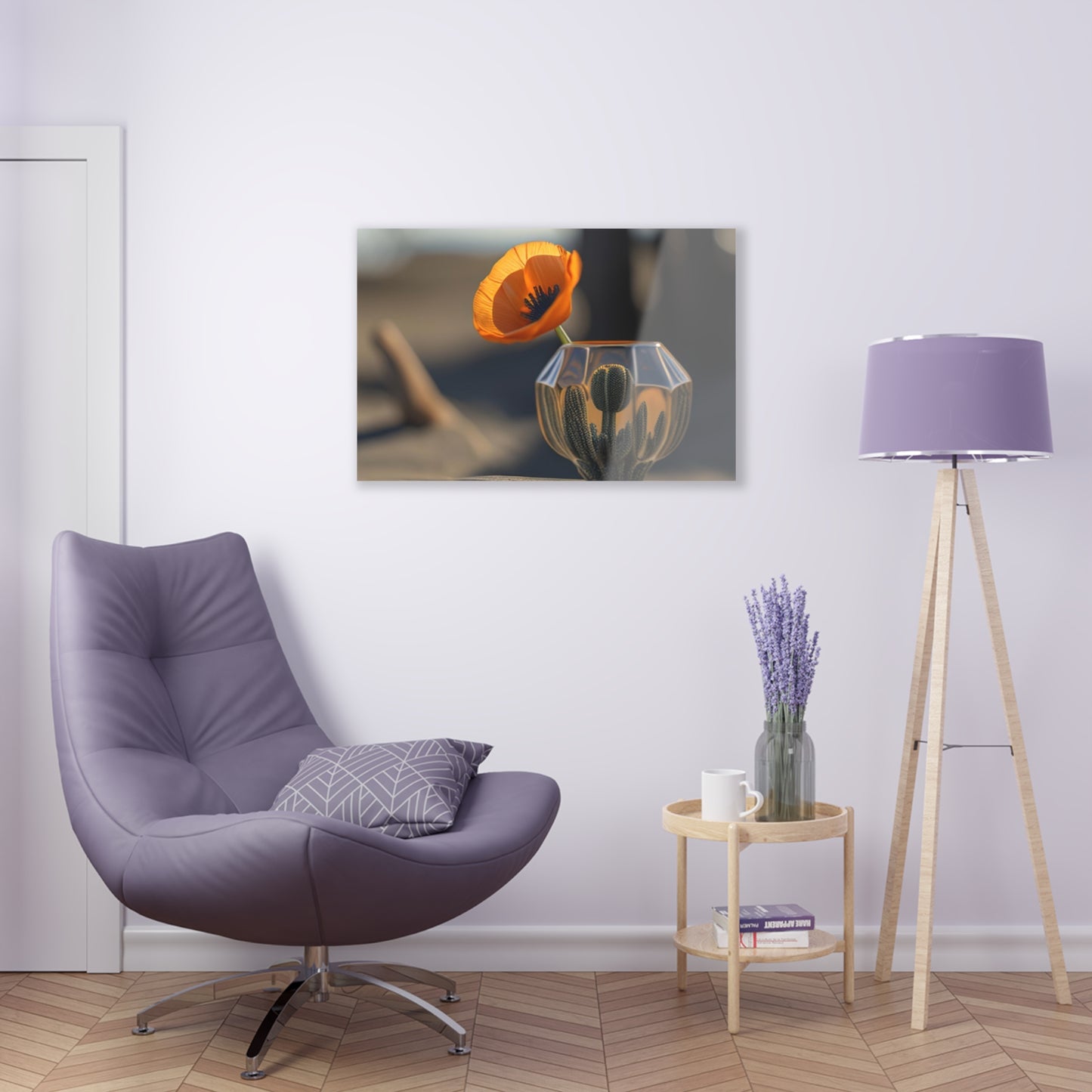 Acrylic Prints Orange Poppy in a Vase 2