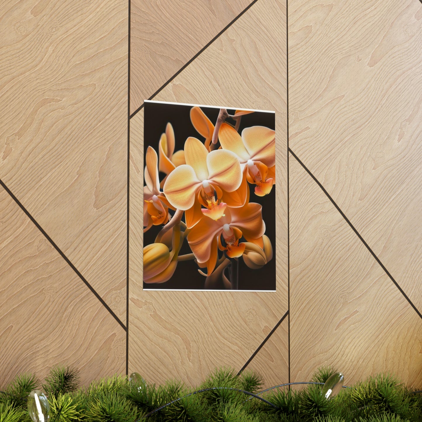 Premium Matte Vertical Posters orchid pedals 1