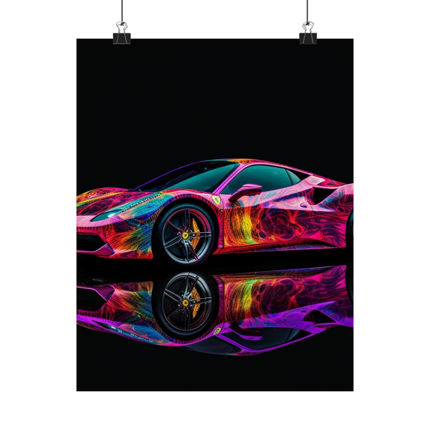 Premium Matte Vertical Posters Ferrari Color 4