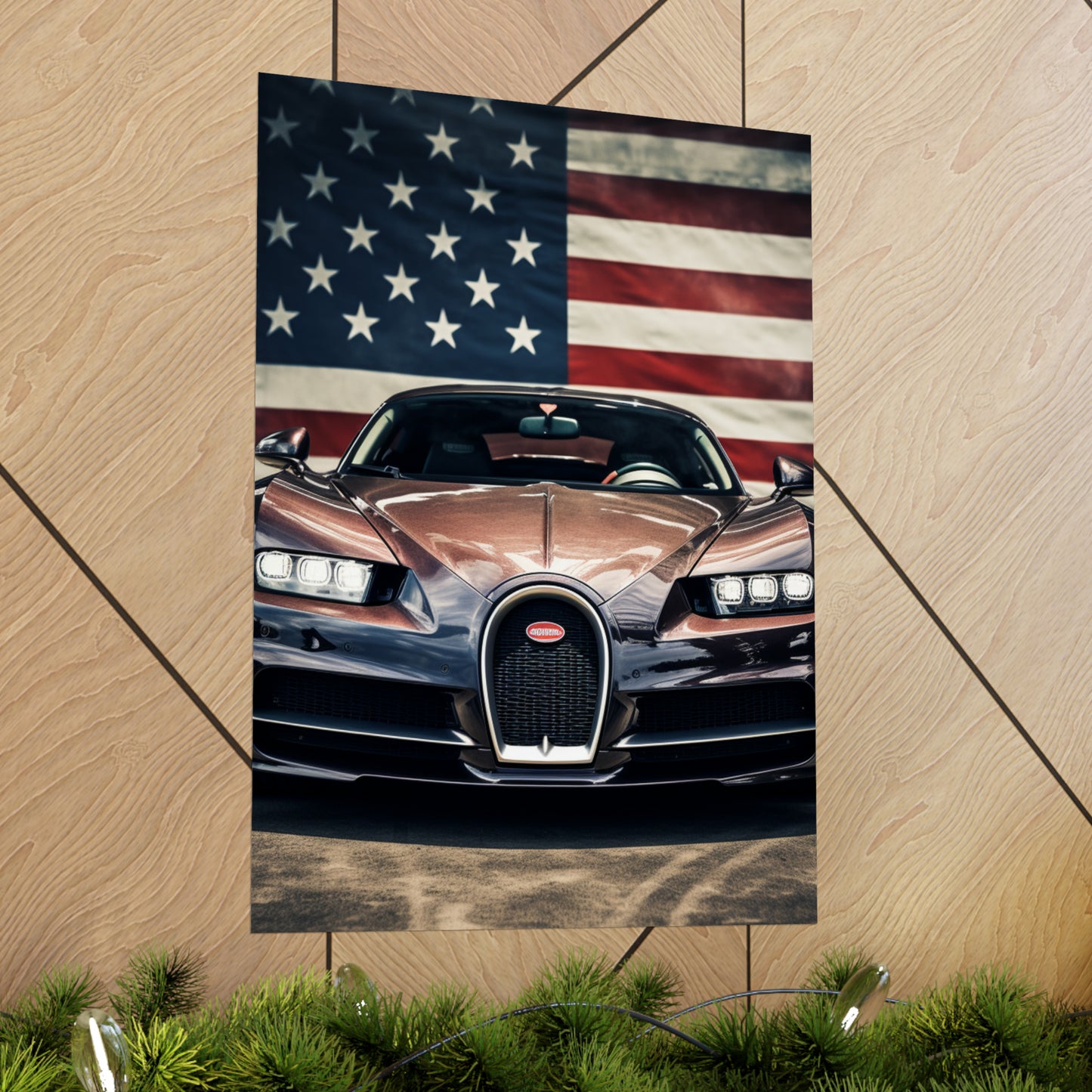 Premium Matte Vertical Posters Bugatti Flag 4