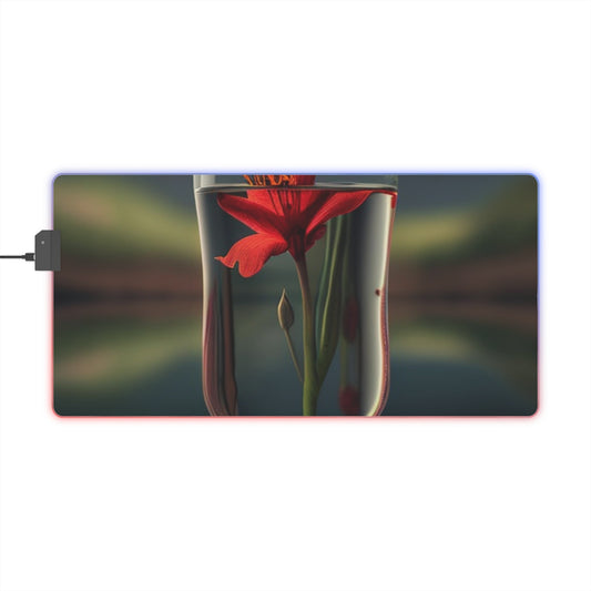 LED Gaming Mouse Pad Red Lily in a Glass vase 1