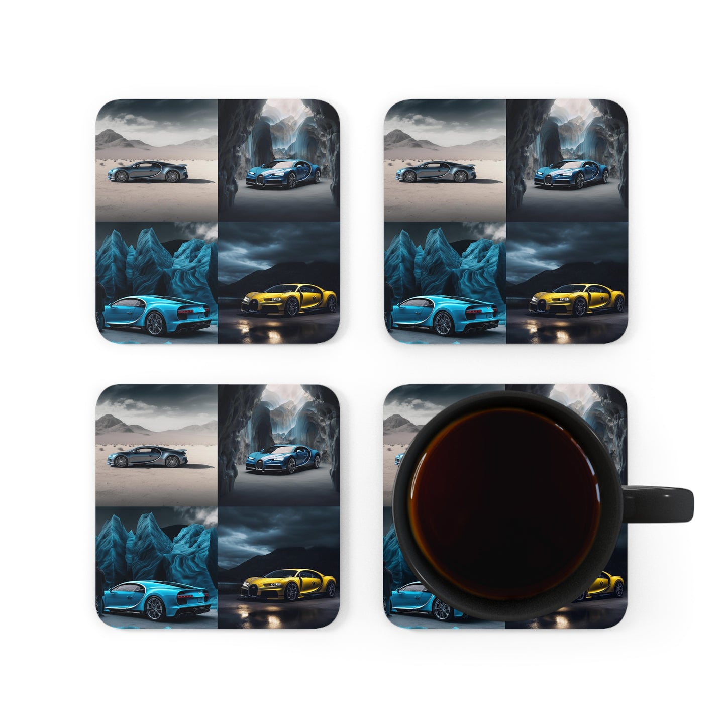 Corkwood Coaster Set Bugatti Real Look 5