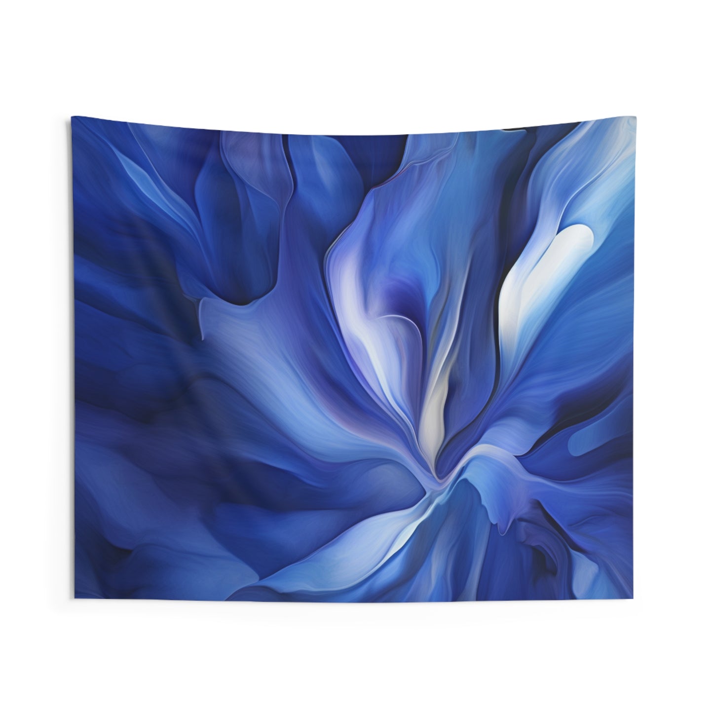 Indoor Wall Tapestries Abstract Blue Tulip 3