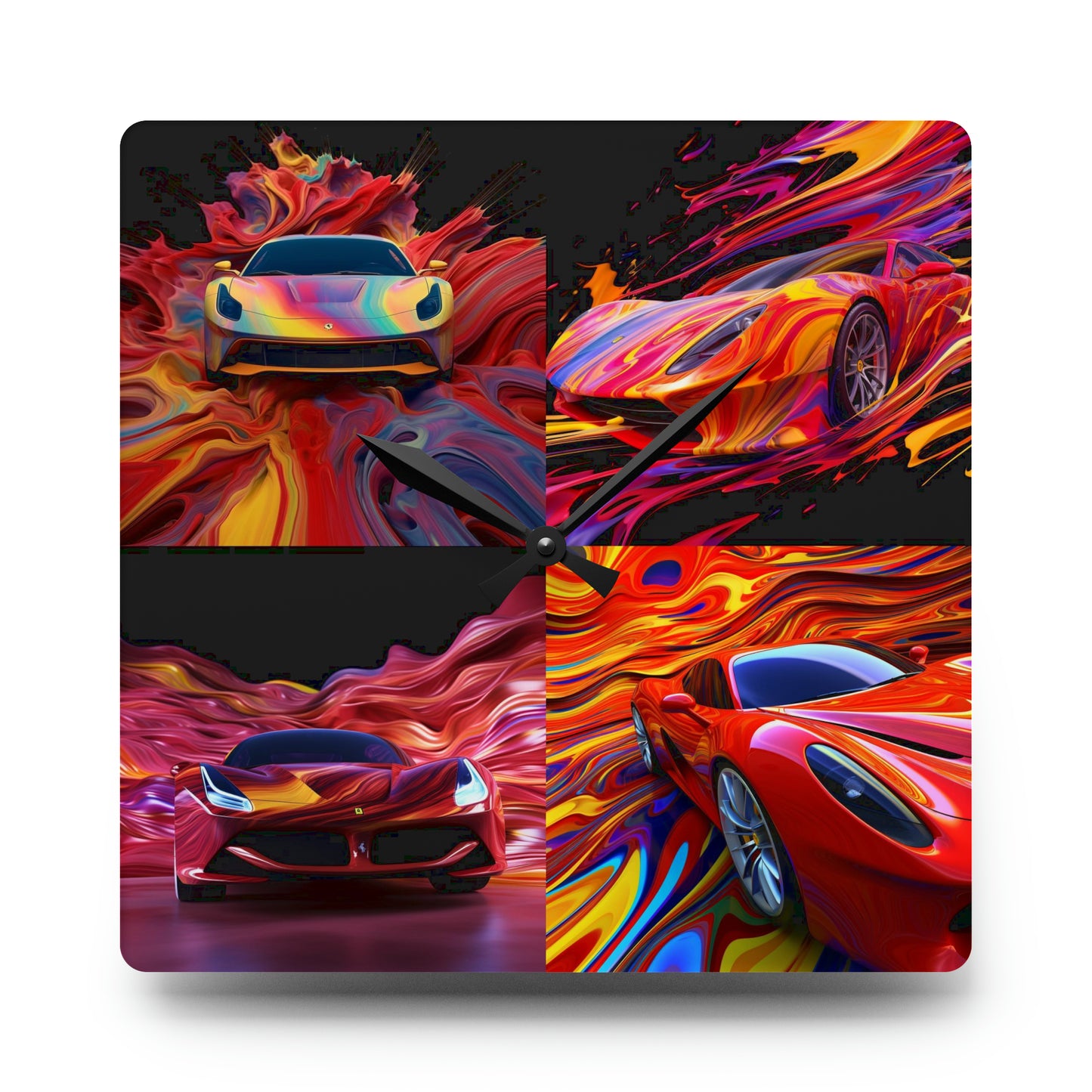 Acrylic Wall Clock Ferrari Water Fusion 5