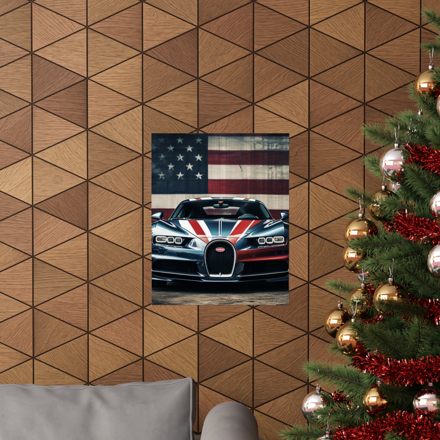 Premium Matte Vertical Posters Bugatti Flag 2