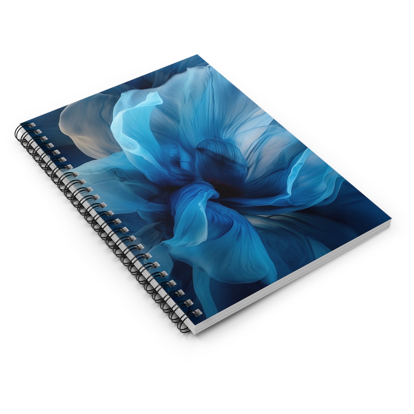 Spiral Notebook - Ruled Line Blue Tluip Abstract 2