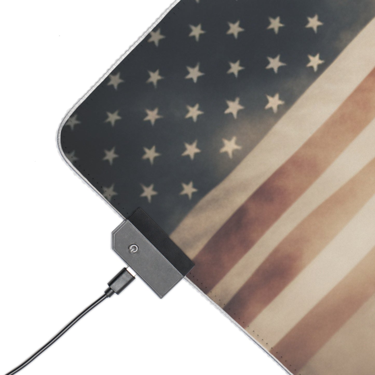 LED Gaming Mouse Pad American Flag Background Bugatti 2