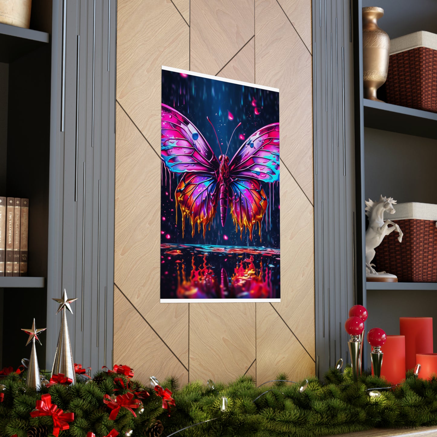 Premium Matte Vertical Posters Pink Butterfly Flair 2