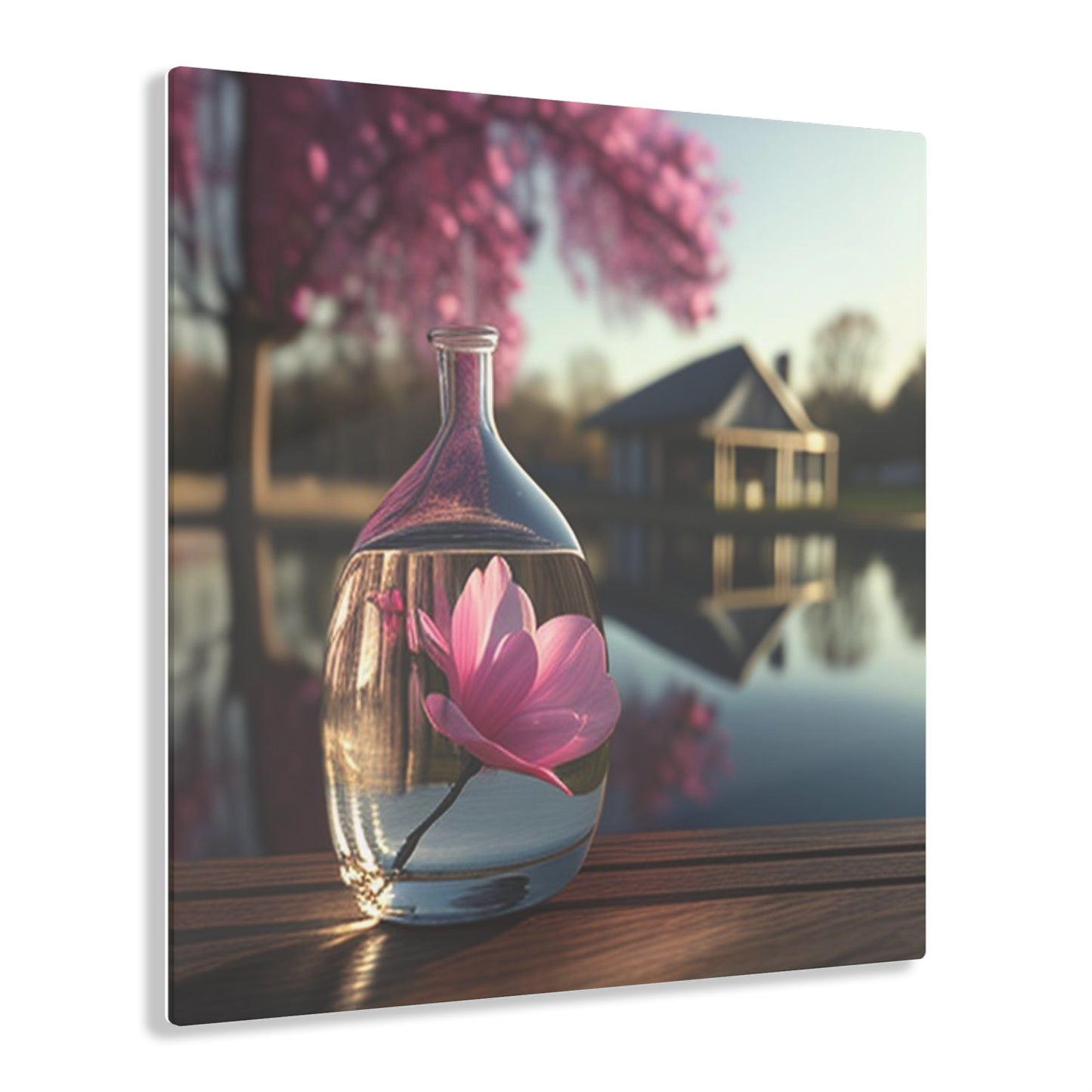 Acrylic Prints Magnolia in a Glass vase 2