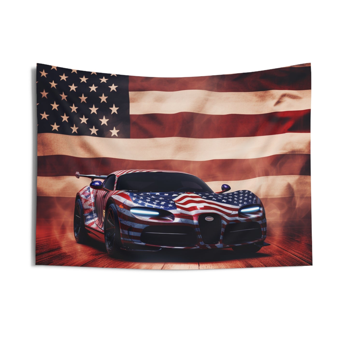 Indoor Wall Tapestries Abstract American Flag Background Bugatti 2