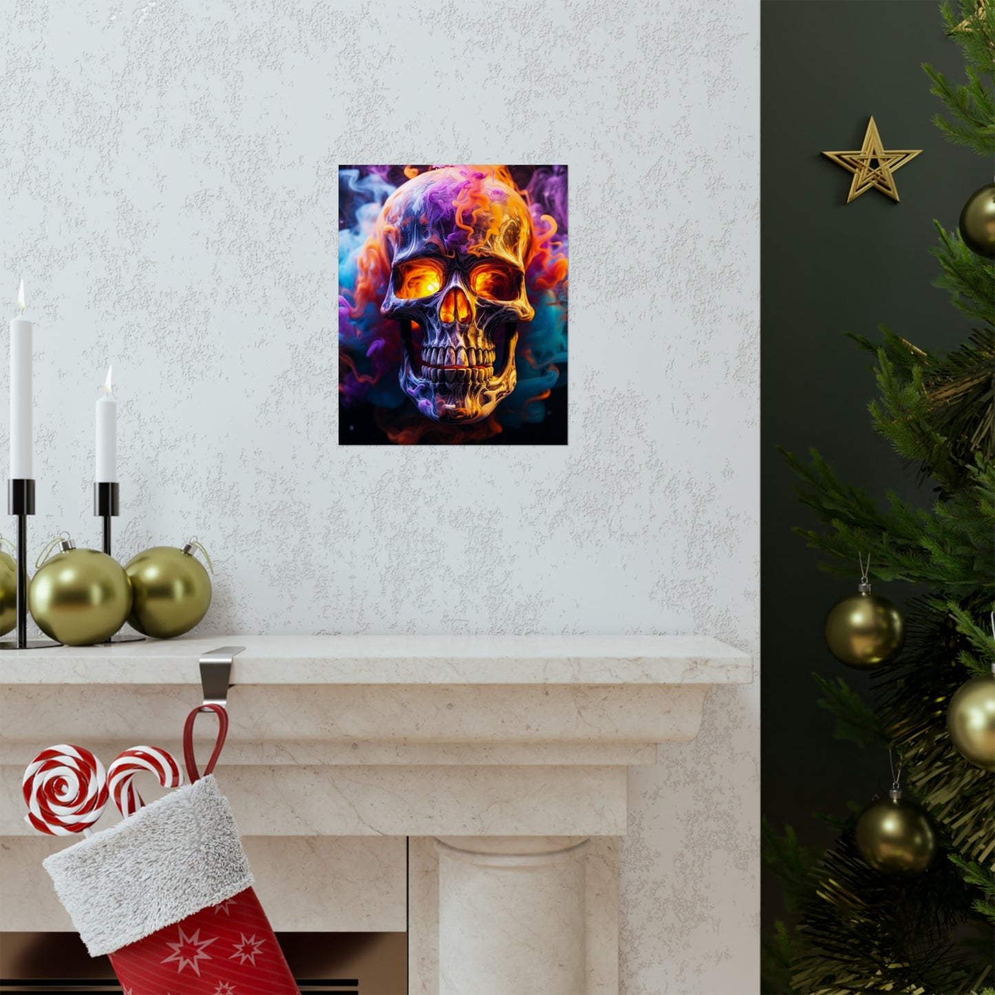 Premium Matte Vertical Posters Macro Skull 2