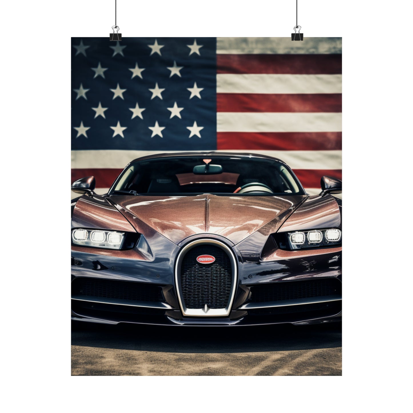 Premium Matte Vertical Posters Bugatti Flag 4