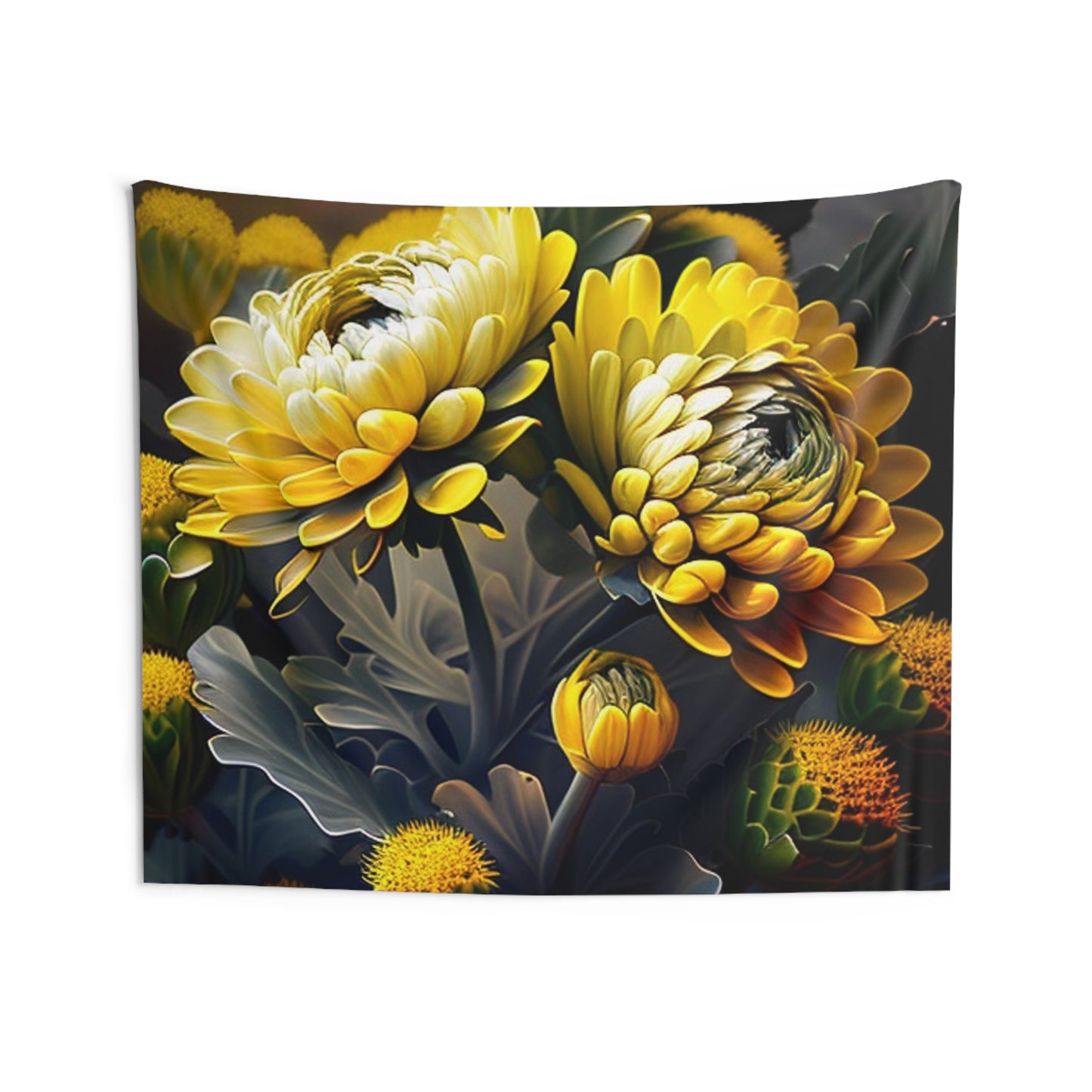 Indoor Wall Tapestries Yellow Hermosas Flores Amarillas 2