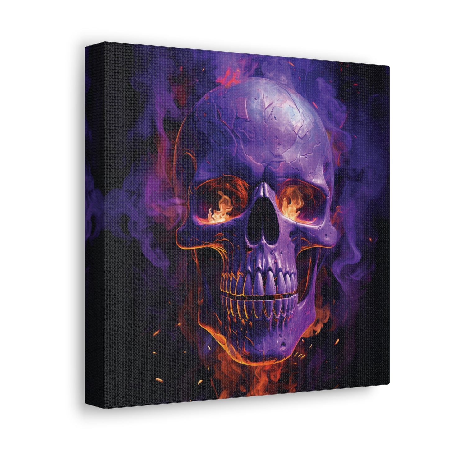 Canvas Gallery Wraps Skull Flames 1