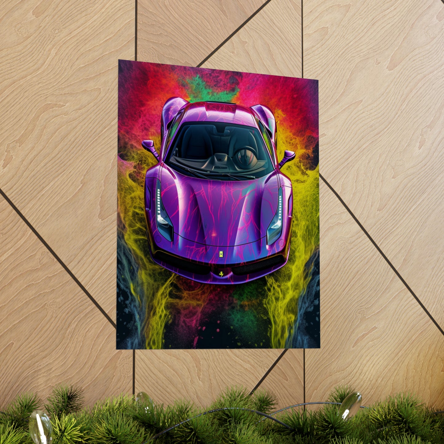 Premium Matte Vertical Posters Farrari Water 3