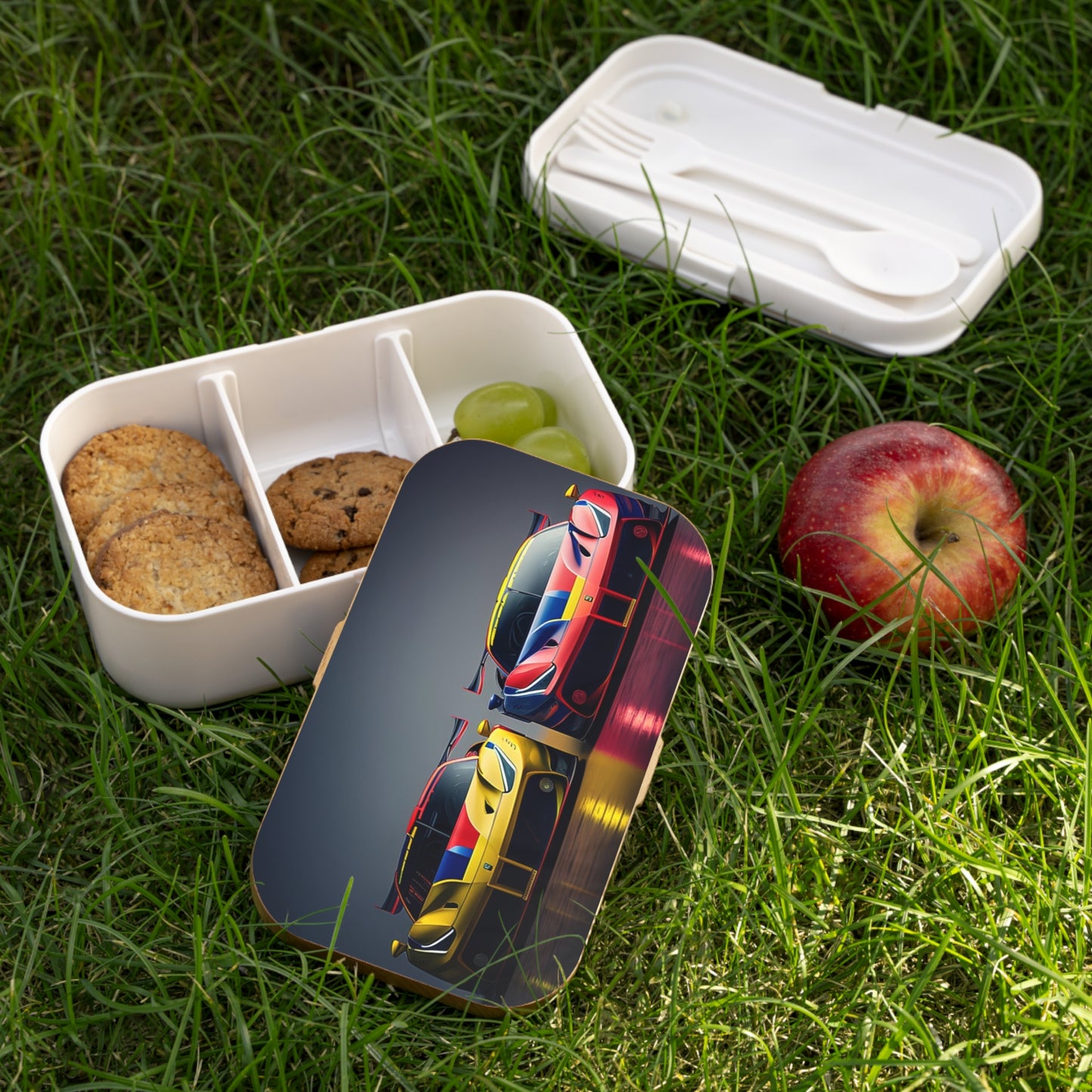 Bento Lunch Box Ferrari Red Blue 1