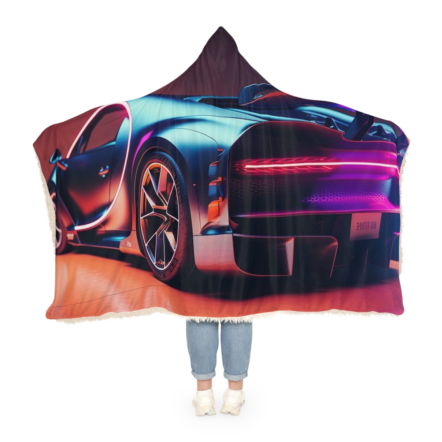 Snuggle Hooded Blanket Hyper Bugatti Neon Chiron 2