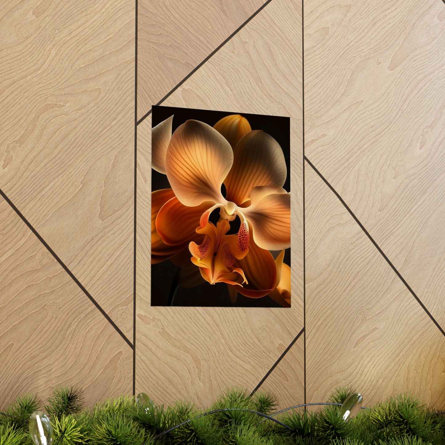 Premium Matte Vertical Posters Orange Orchid 2