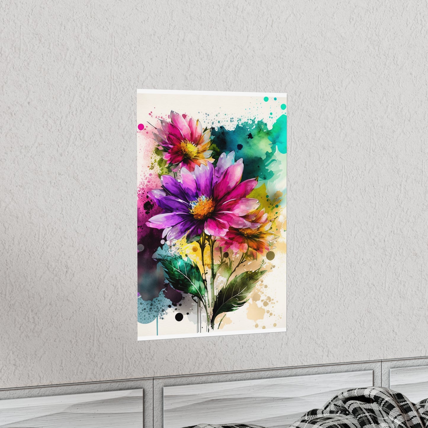 Premium Matte Vertical Posters Bright Spring Flowers 1