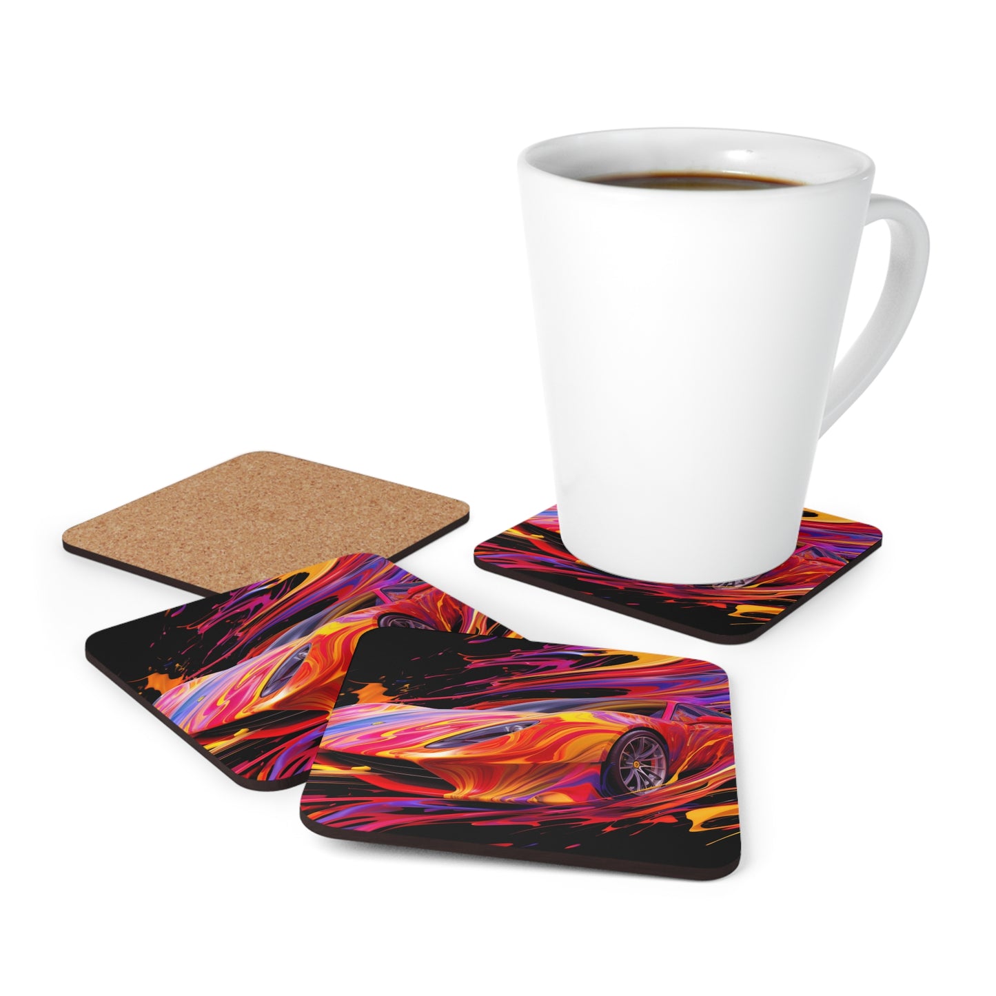 Corkwood Coaster Set Ferrari Water Fusion 2