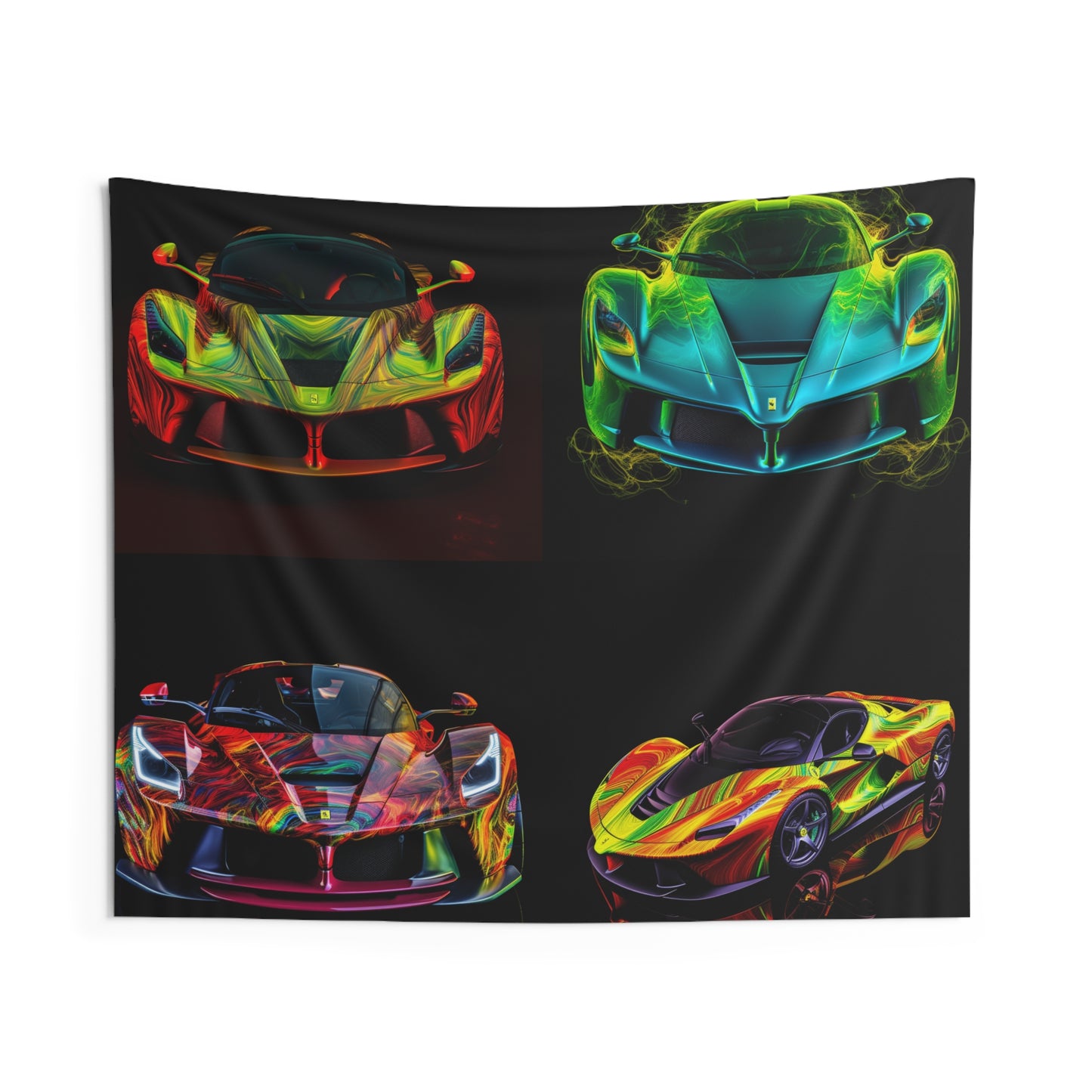 Indoor Wall Tapestries Ferrari Neon 5