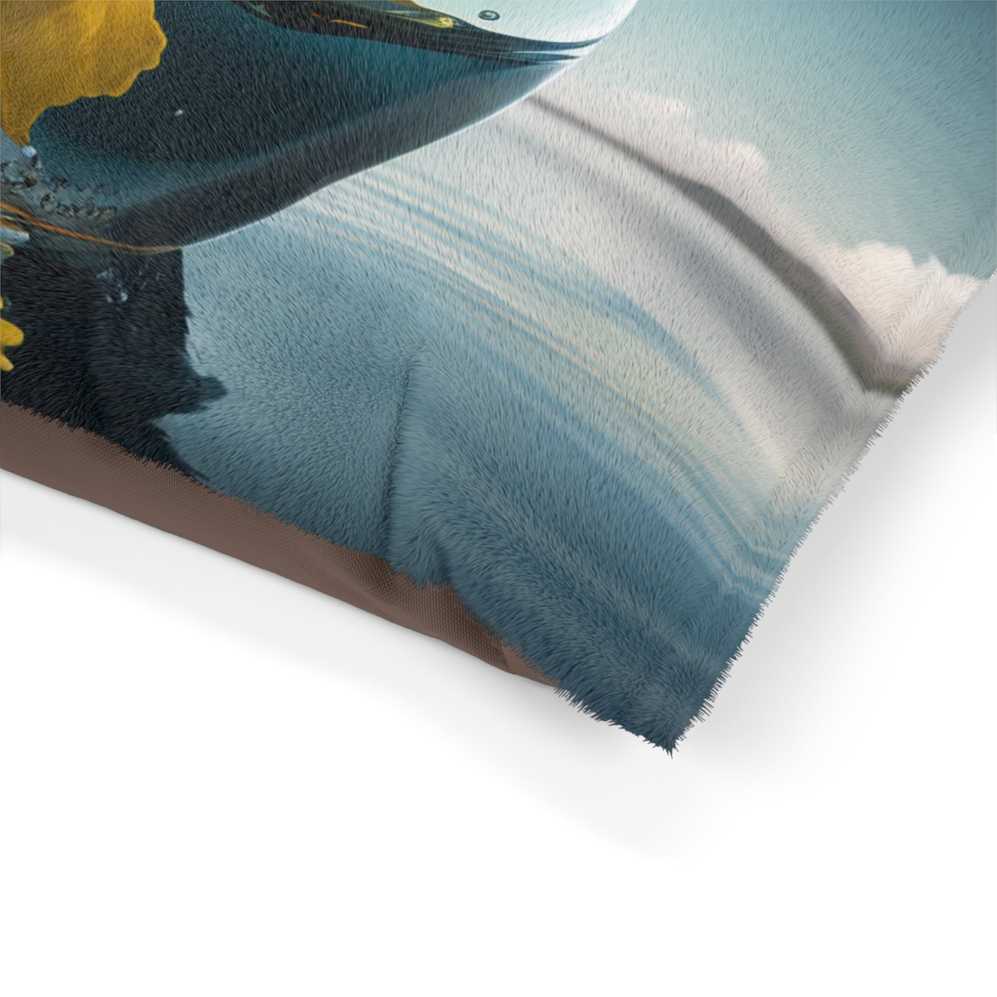 Pet Bed Yellow Hibiscus glass 4