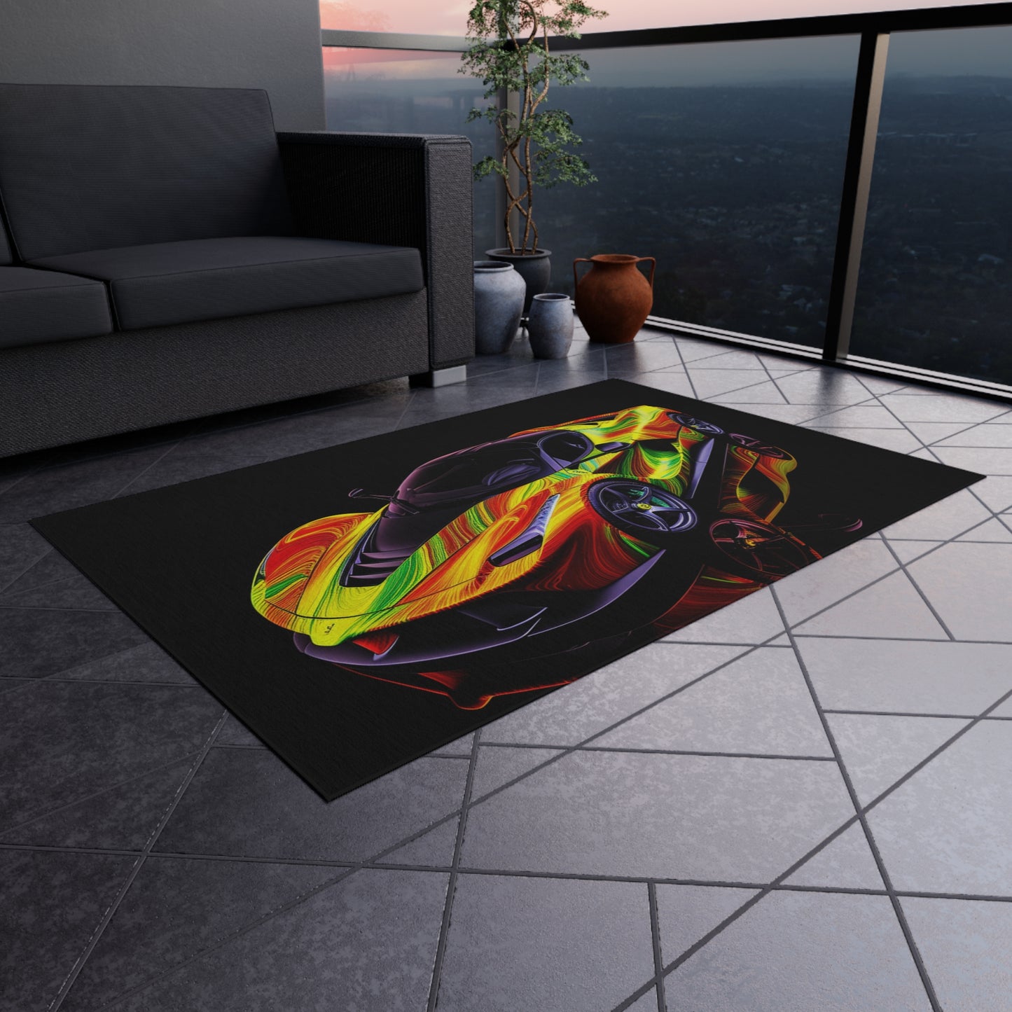 Outdoor Rug  Ferrari Neon 4