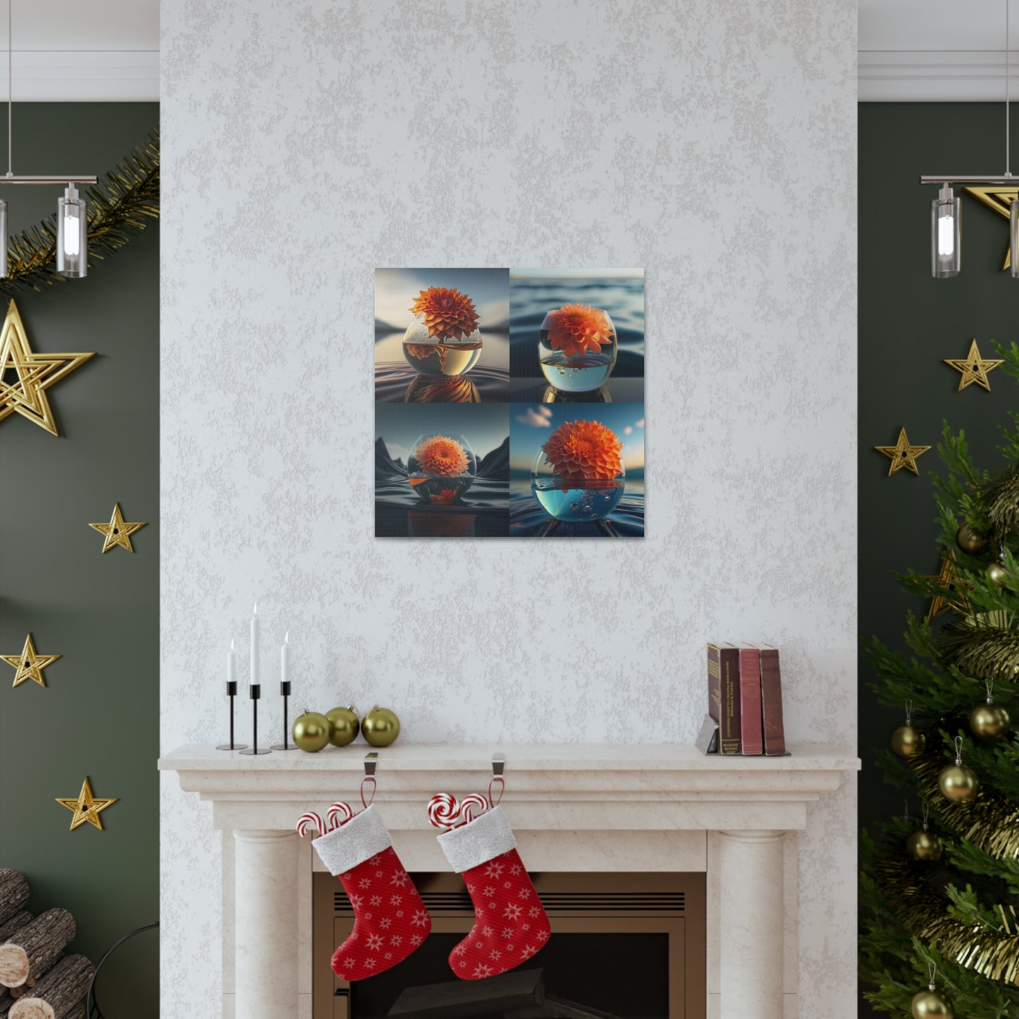 Canvas Gallery Wraps Dahlia Orange 5