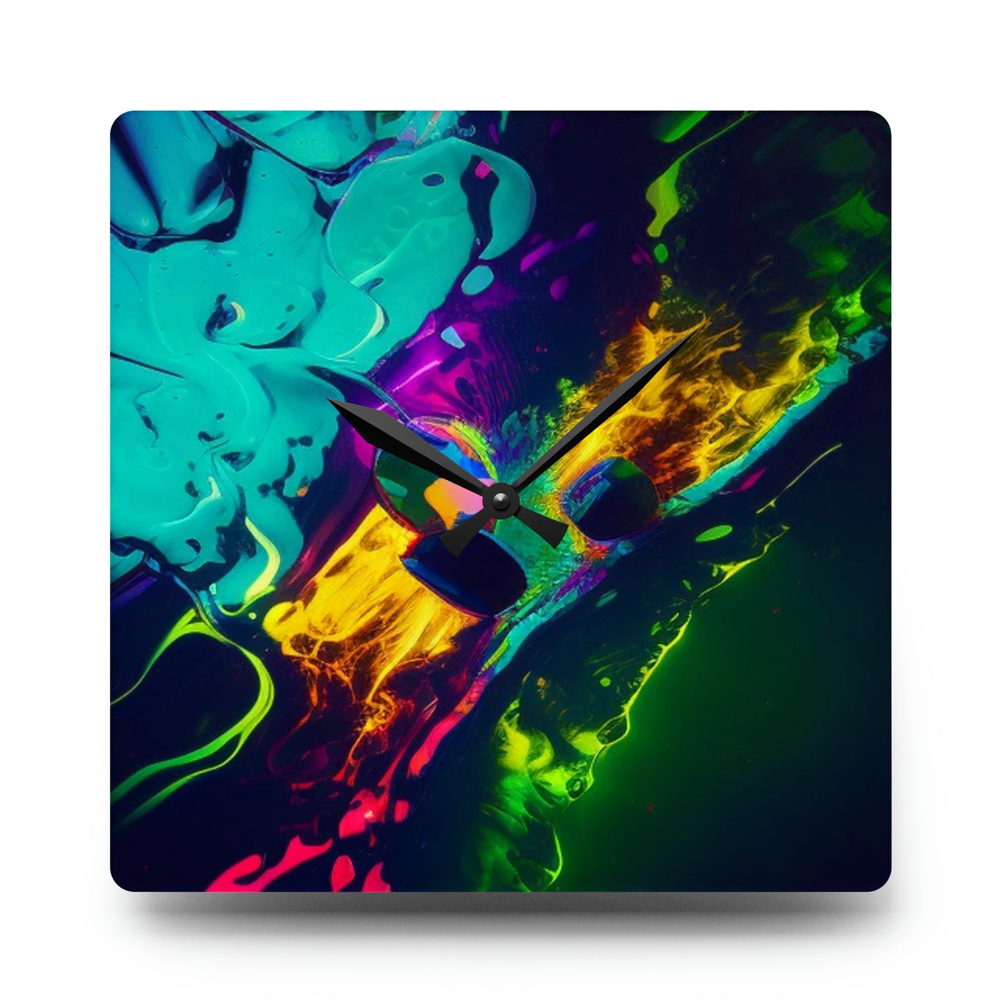 Acrylic Wall Clock Florescent Glow 4