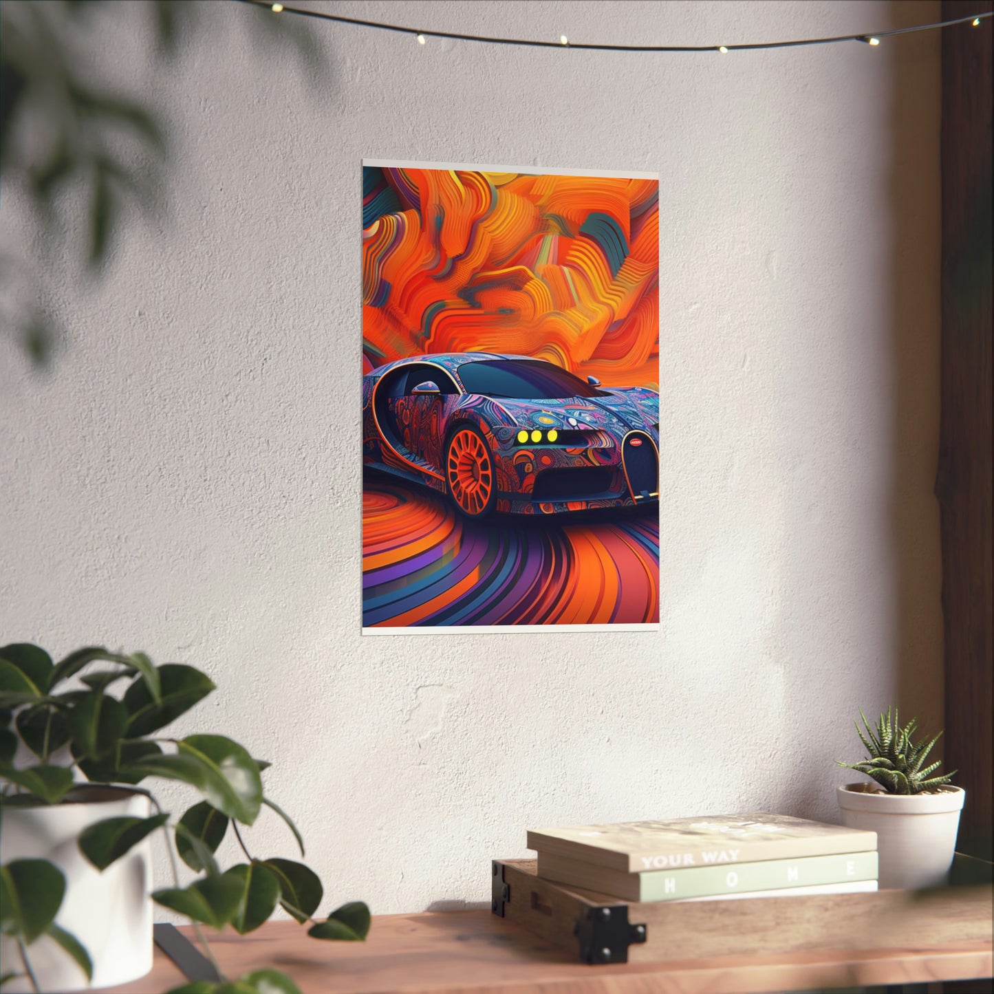 Premium Matte Vertical Posters Bugatti Abstract Concept 4