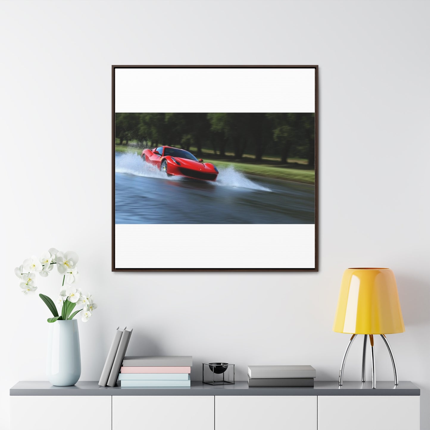 Gallery Canvas Wraps, Square Frame Water Ferrari Splash 3