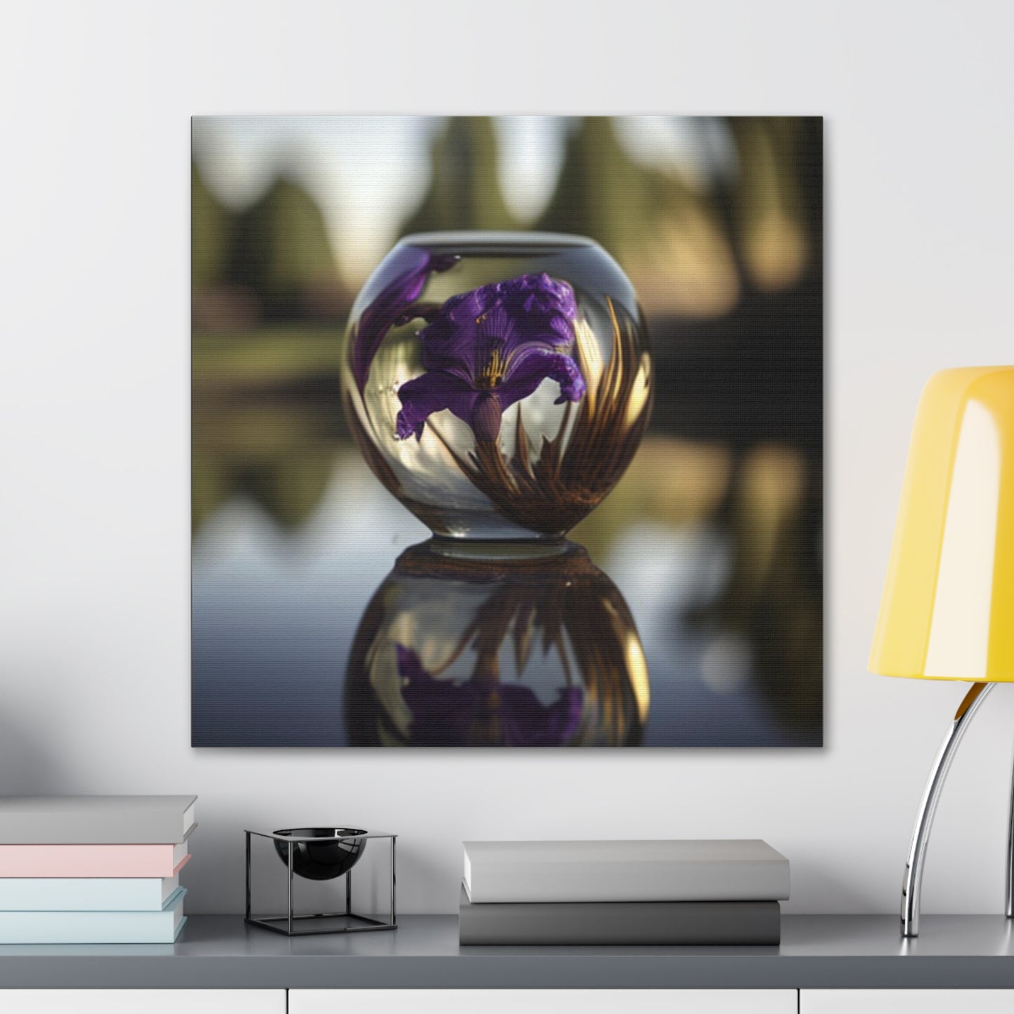 Canvas Gallery Wraps Purple Iris in a vase 2