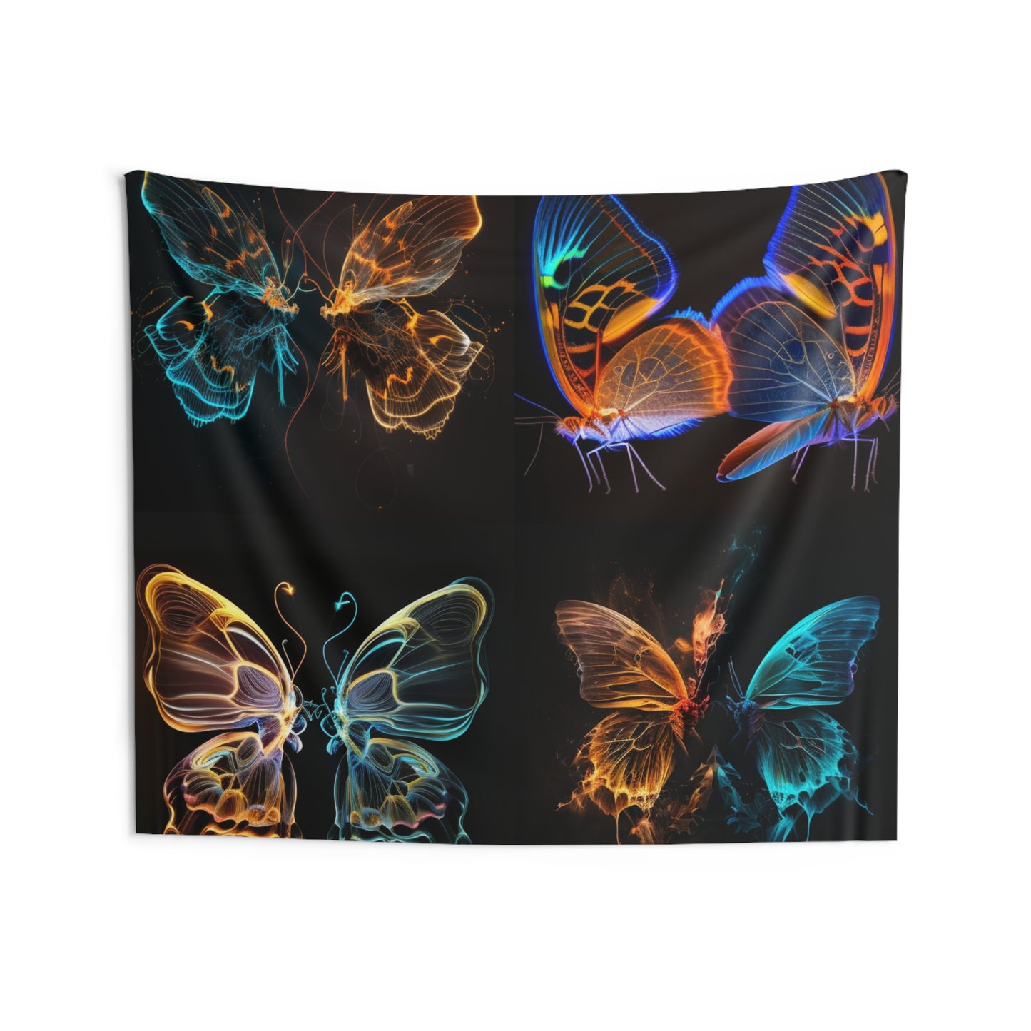 Indoor Wall Tapestries Neon Glo Butterfly 5