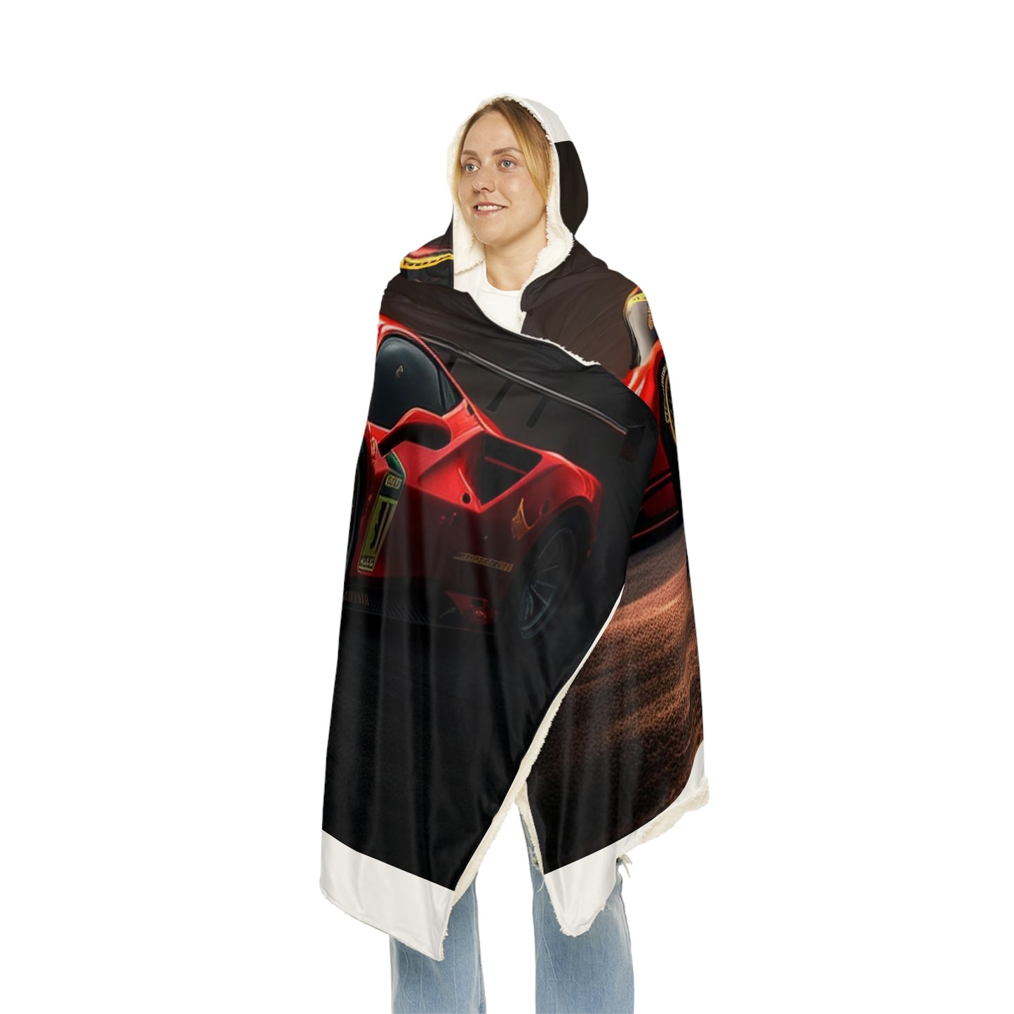 Snuggle Hooded Blanket Ferrari Red 4