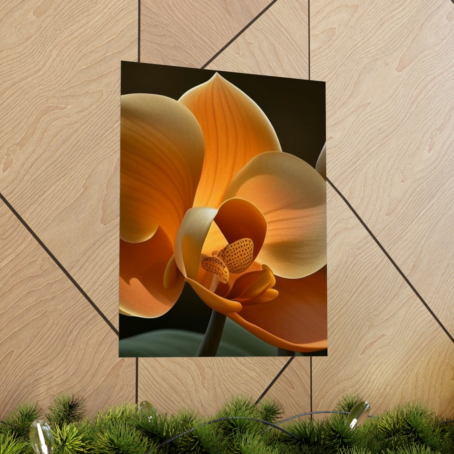 Premium Matte Vertical Posters Orange Orchid 4