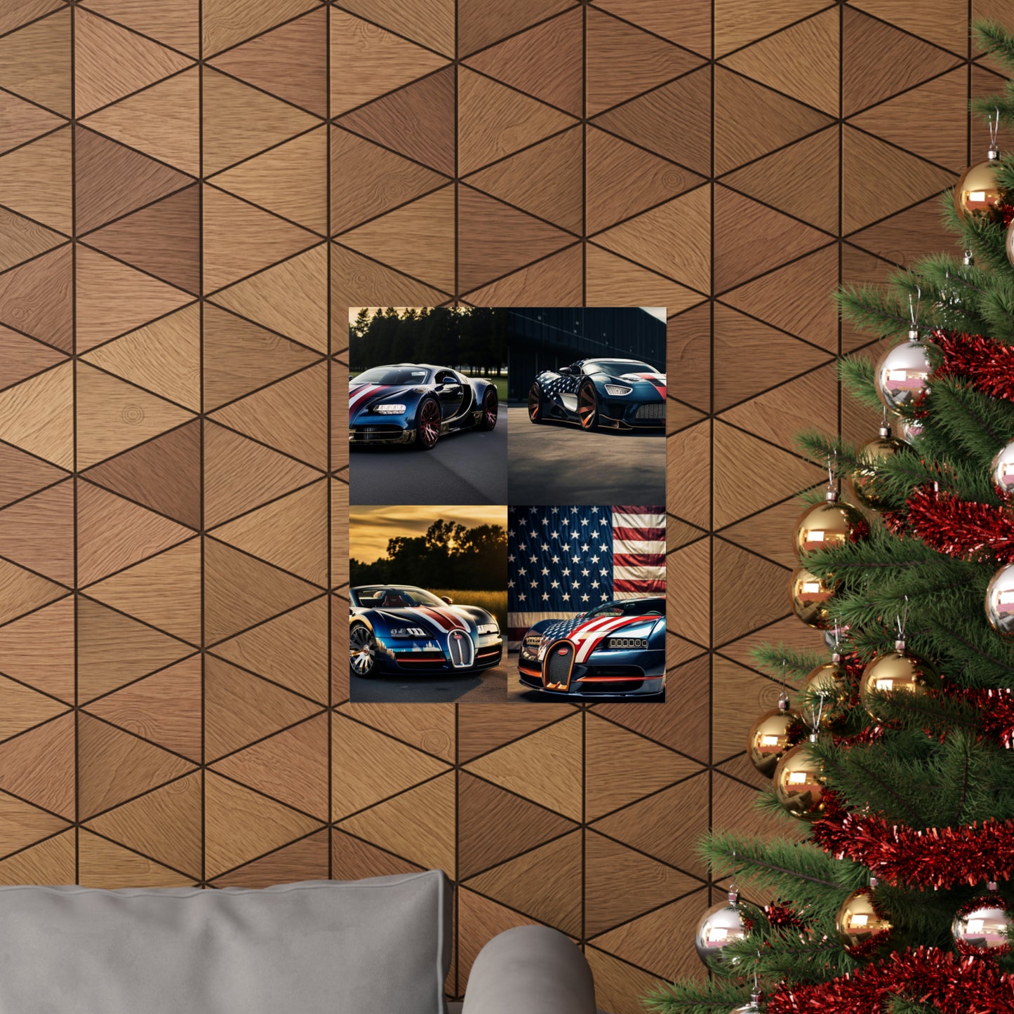 Premium Matte Vertical Posters Bugatti Flag American 5