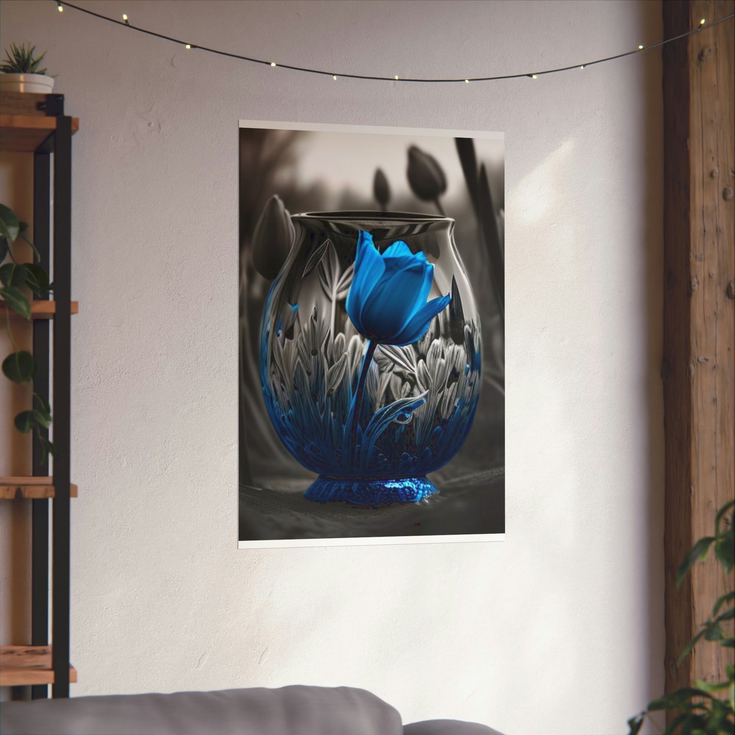 Premium Matte Vertical Posters Tulip Blue 1